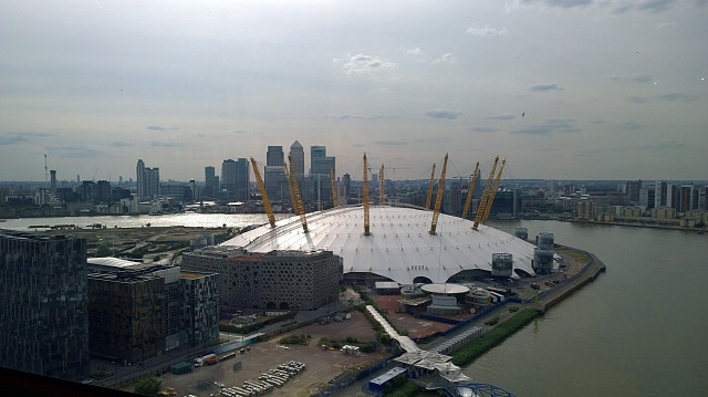 O2 London from the Emirates SkyLine